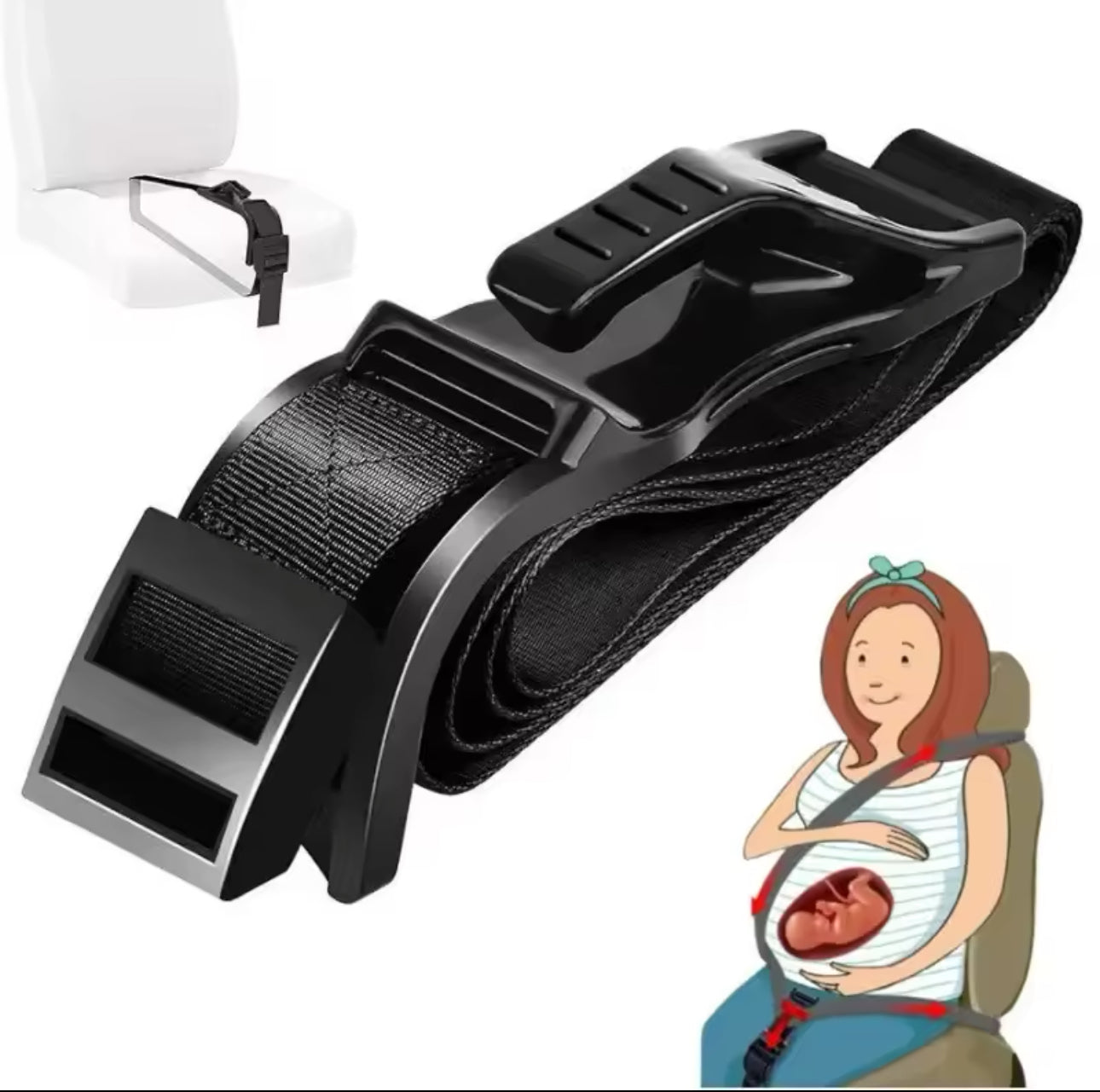 Car Seat Safety Belt for Pregnant Women – Maternity Belly Protector & Extender Kit