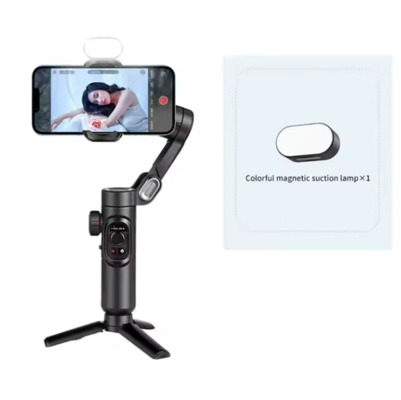 AOCHUAN SmartPro 3-Axis Gimbal Stabilizer with Fill Light & Face Tracking