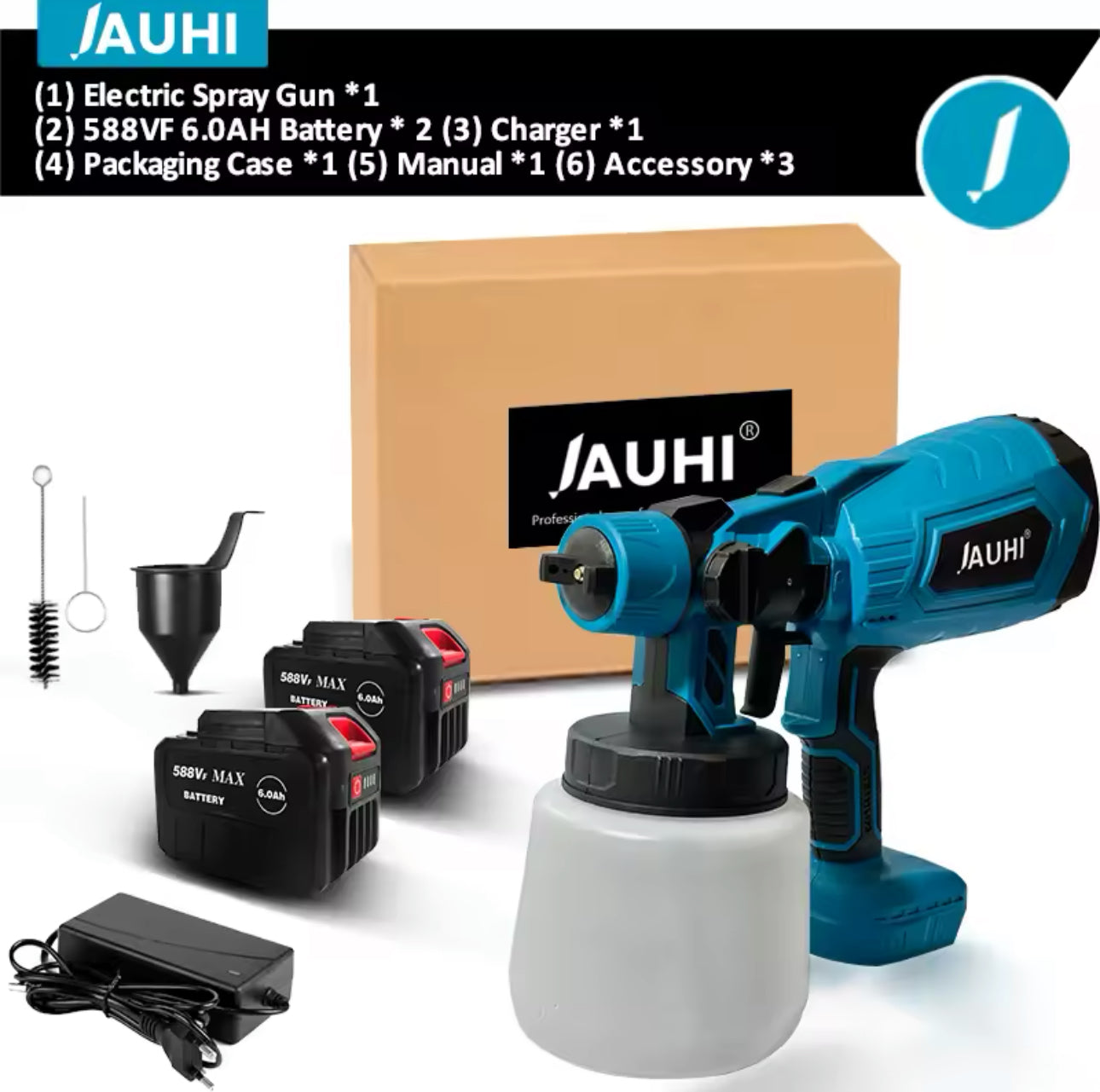 Cordless 1000ML Electric Spray Gun for JAUHI 18V™