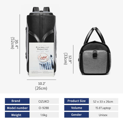 OZUKO ElitePro Multi-Function Waterproof Travel Duffel