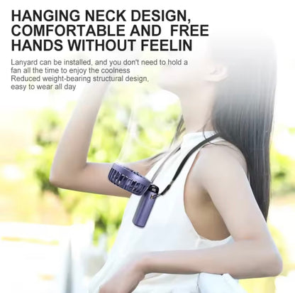 Portable Handheld Mini Fan – Foldable USB Rechargeable Neck Fan with LED Display & Phone Stand (1800mAh)