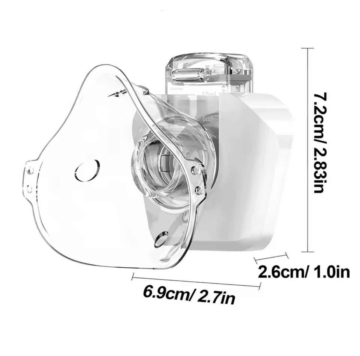 Rechargeable Portable Mesh Nebulizer – Ultra-Quiet Handheld Asthma Inhaler for Children & Adults
