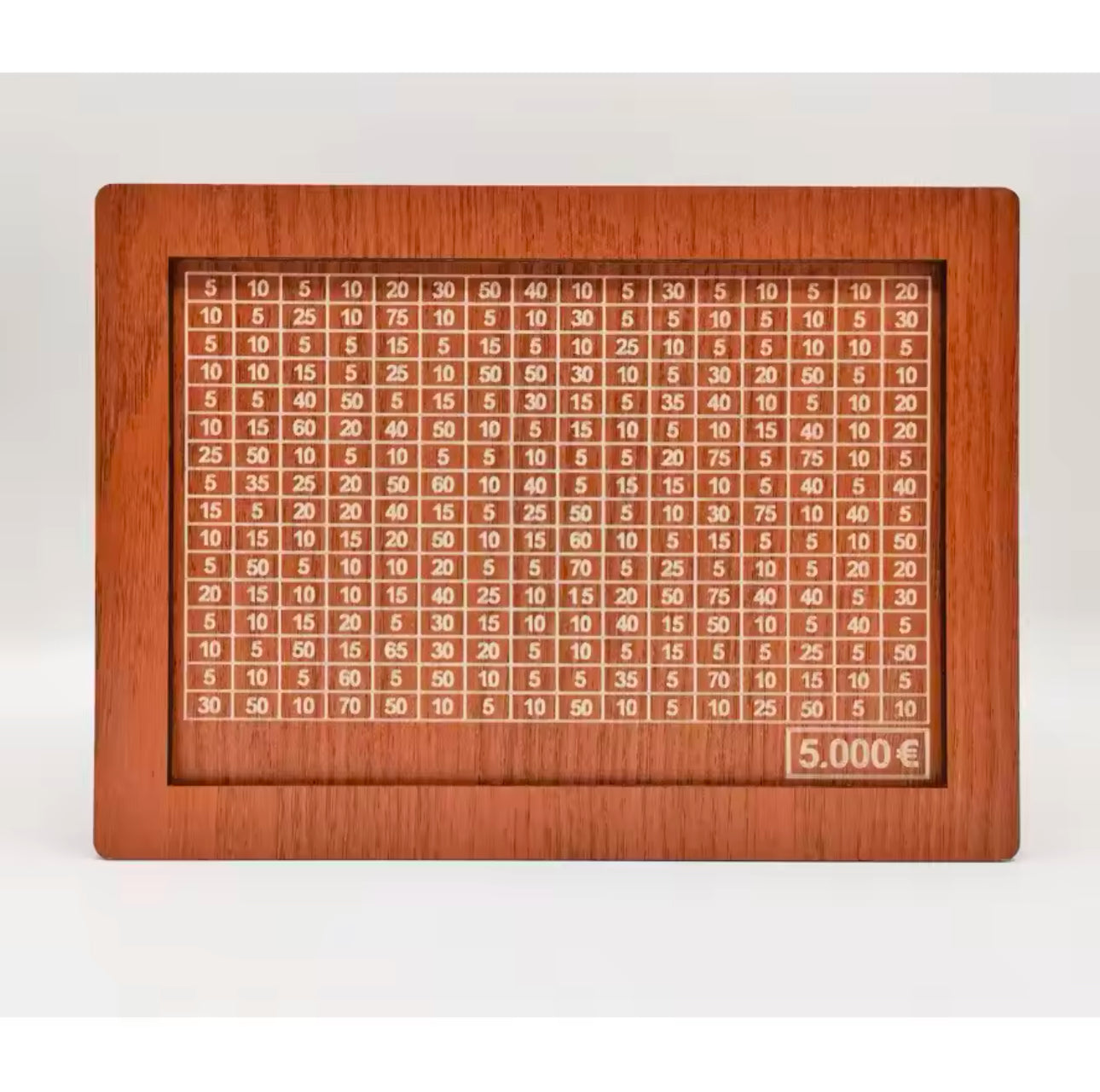 GoalMaster Euro Money Box – Wooden Piggy Bank with Saving Targets