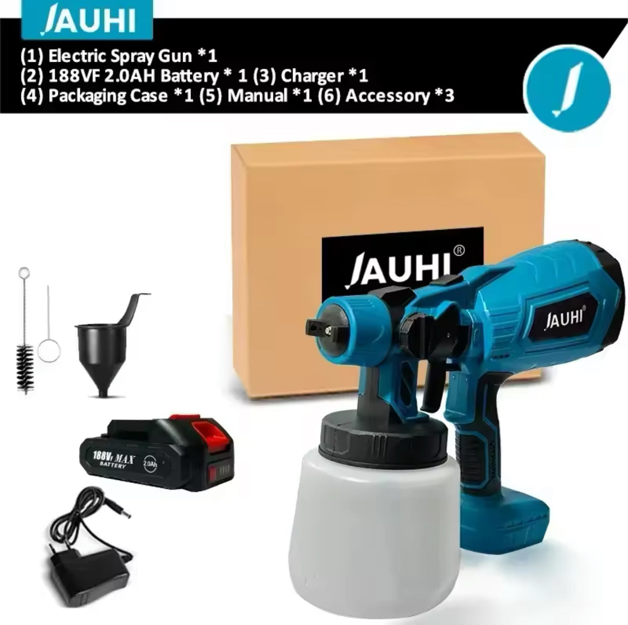 Cordless 1000ML Electric Spray Gun for JAUHI 18V™