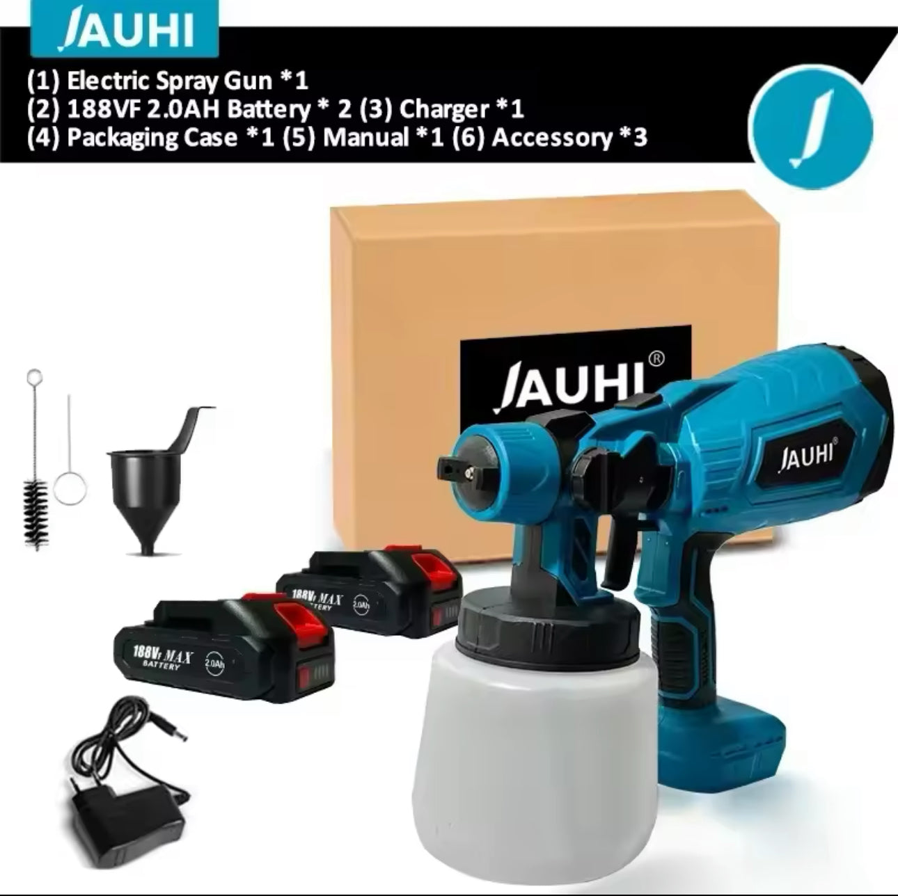 Cordless 1000ML Electric Spray Gun for JAUHI 18V™