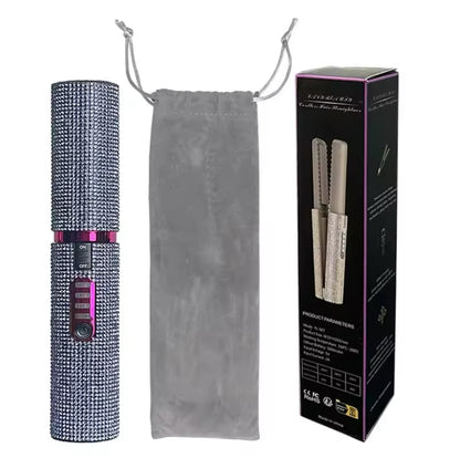 Diamond Design Wireless 2-in-1 Hair Straightener and Curler for Travel™