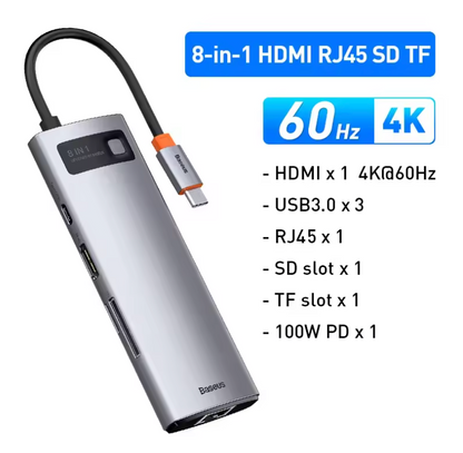 Baseus PowerExpand Elite 8-in-1 Thunderbolt 3 Dock