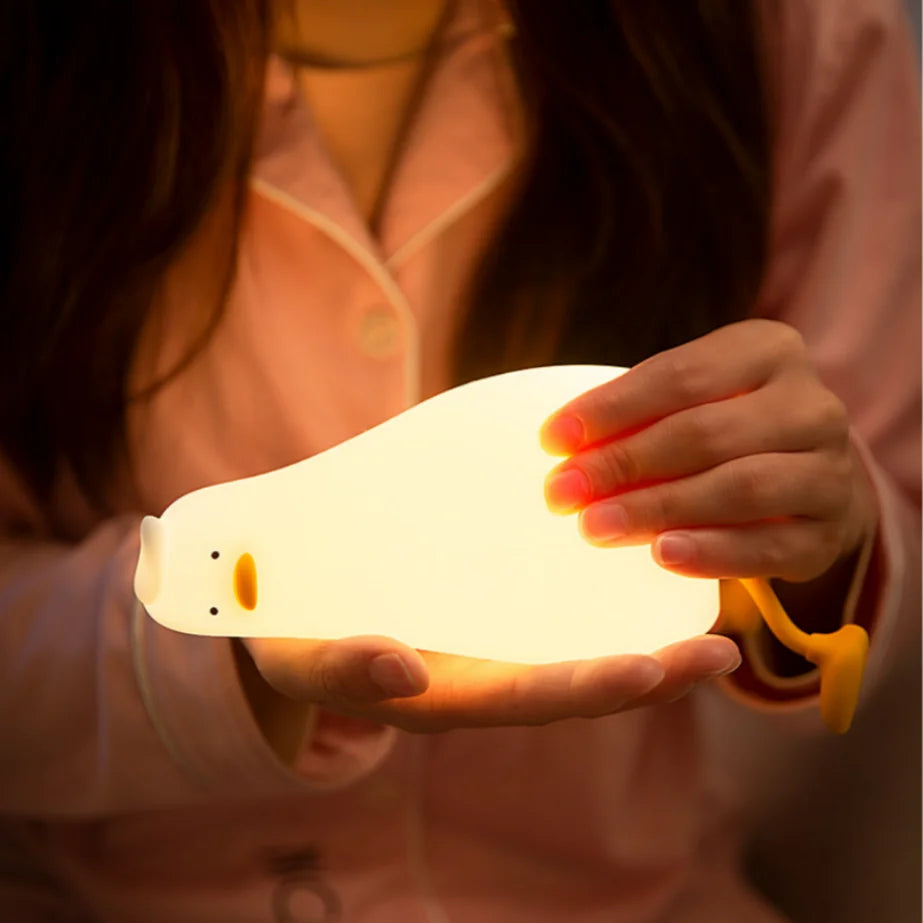 Rechargeable LED Silicone Squishy Duck Night Light for Kids™