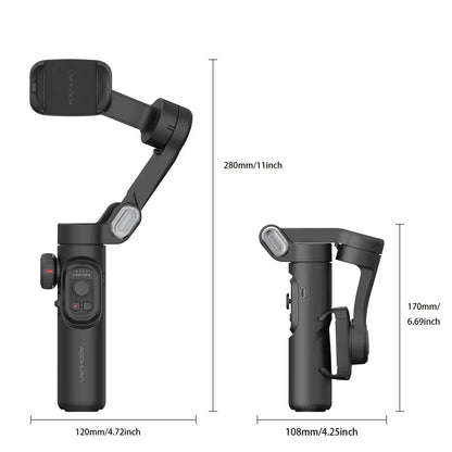 AOCHUAN SmartPro 3-Axis Gimbal Stabilizer with Fill Light & Face Tracking