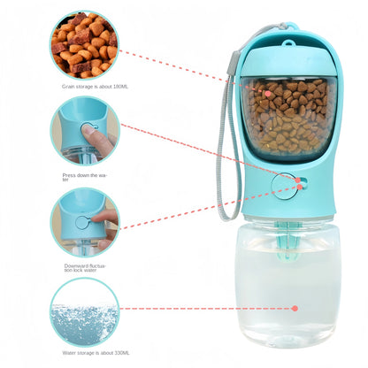 Travel Buddy Pet Water & Snack Bottle