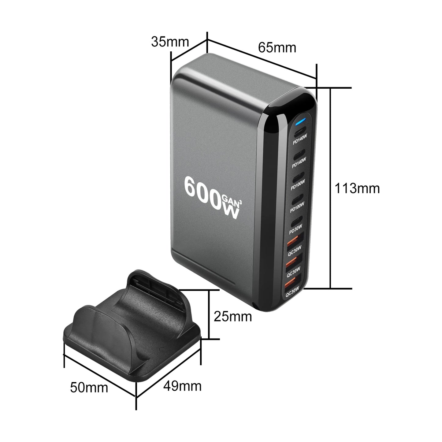 RAVPower 600W 8-Port USB-C Charger™