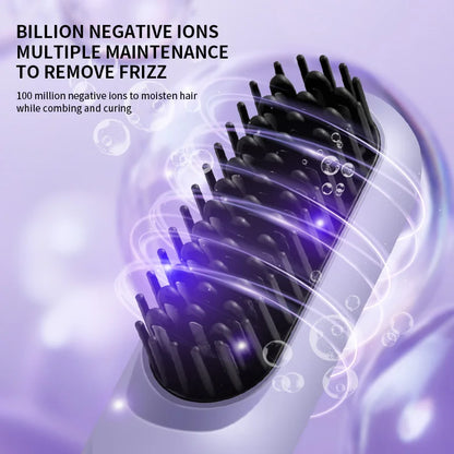 FlashStraight USB Rechargeable Straightening Brush with Negative Ion Technology
