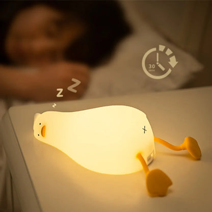 Rechargeable LED Silicone Squishy Duck Night Light for Kids™